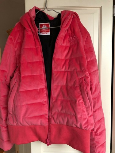 Kappa Puffer Jacket in Coral Pink Size 