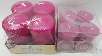 Pink Candles Tea Lights Quality by Papstar Germany 