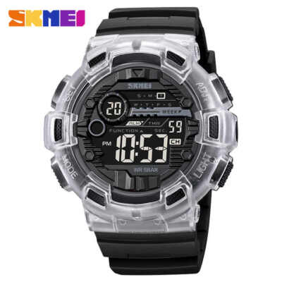 5atm Wasserdicht Unisex Herren Damen Jungen Mädchen Digital LED Armbanduhr Sportuhren