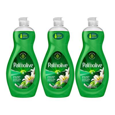 Palmolive Ultra Green Apple & White Lily Dish Liquid, 20 oz (591ml) (Pack of 3)