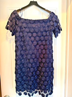 white christmas dresses Trina Turk Women's Mirage Crochet Bandeau Midi Dress Size Large main image 1