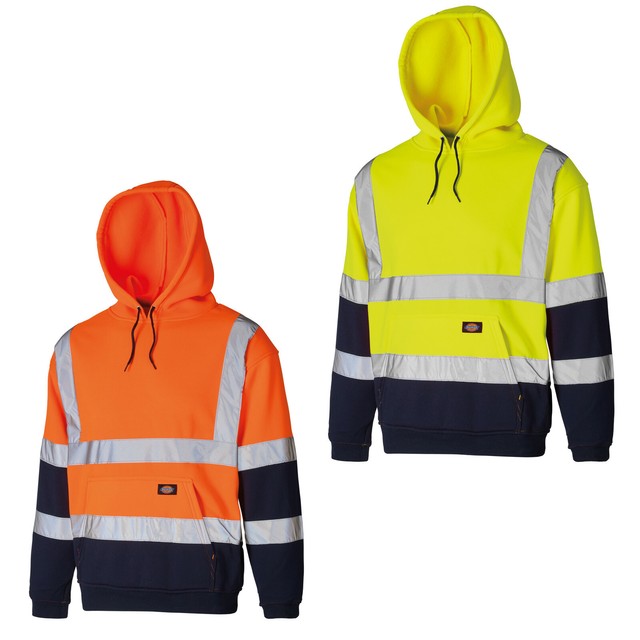 Dickies Mens Hooded Sweatshirt Two Tone Casual Workwear Jumper SA22095 eBay