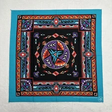 Vintage Bandana Wamcraft Handkerchief Southwest Aztec Tribal Crisp New