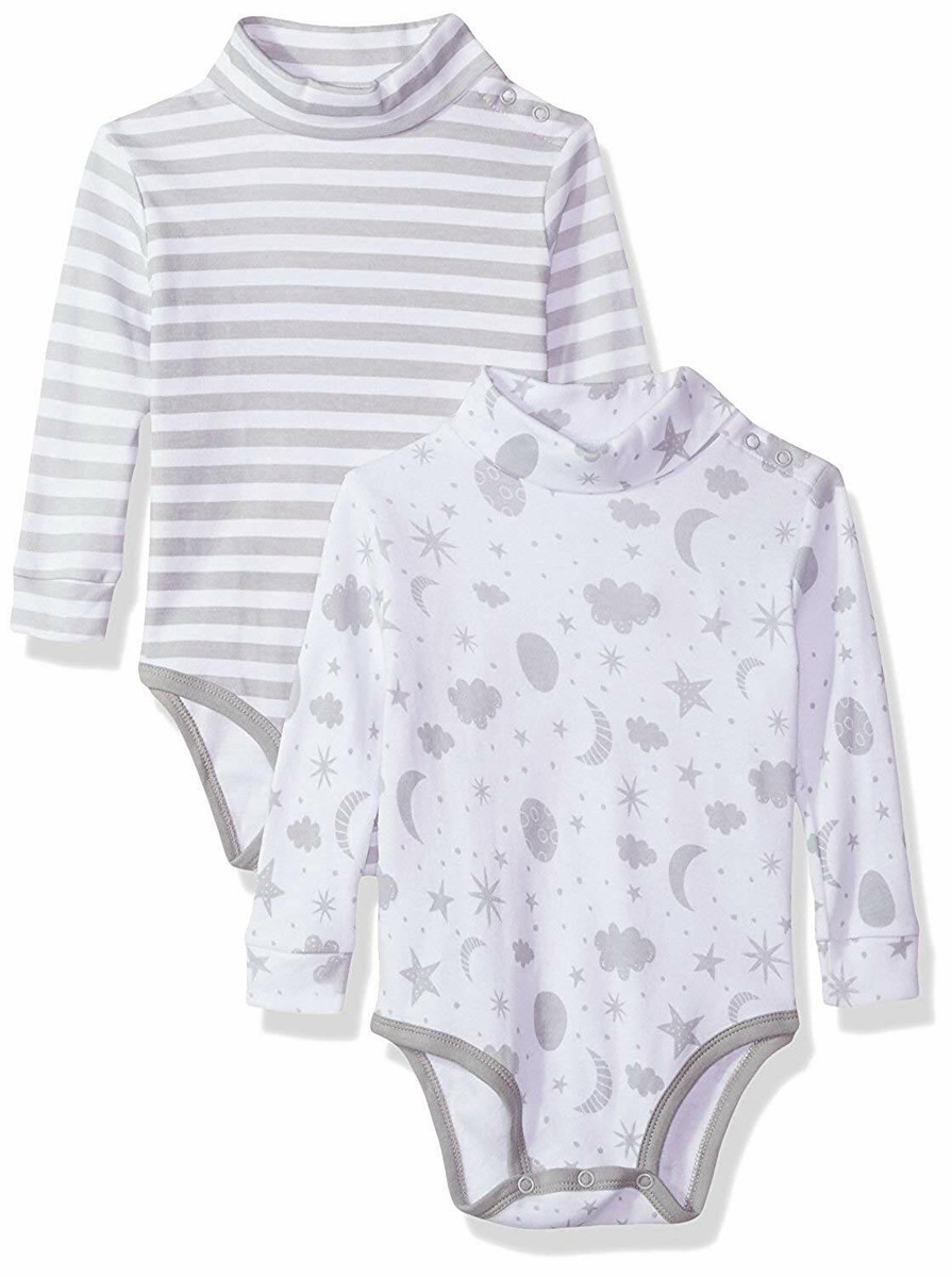 Spasilk Baby Boys' 2 Pack Turtleneck, Grey Celestial, 6M | eBay