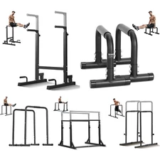 VEVOR Dip Bar Dip Stand Station 800/500/440 lbs Adjustable Height for Strength