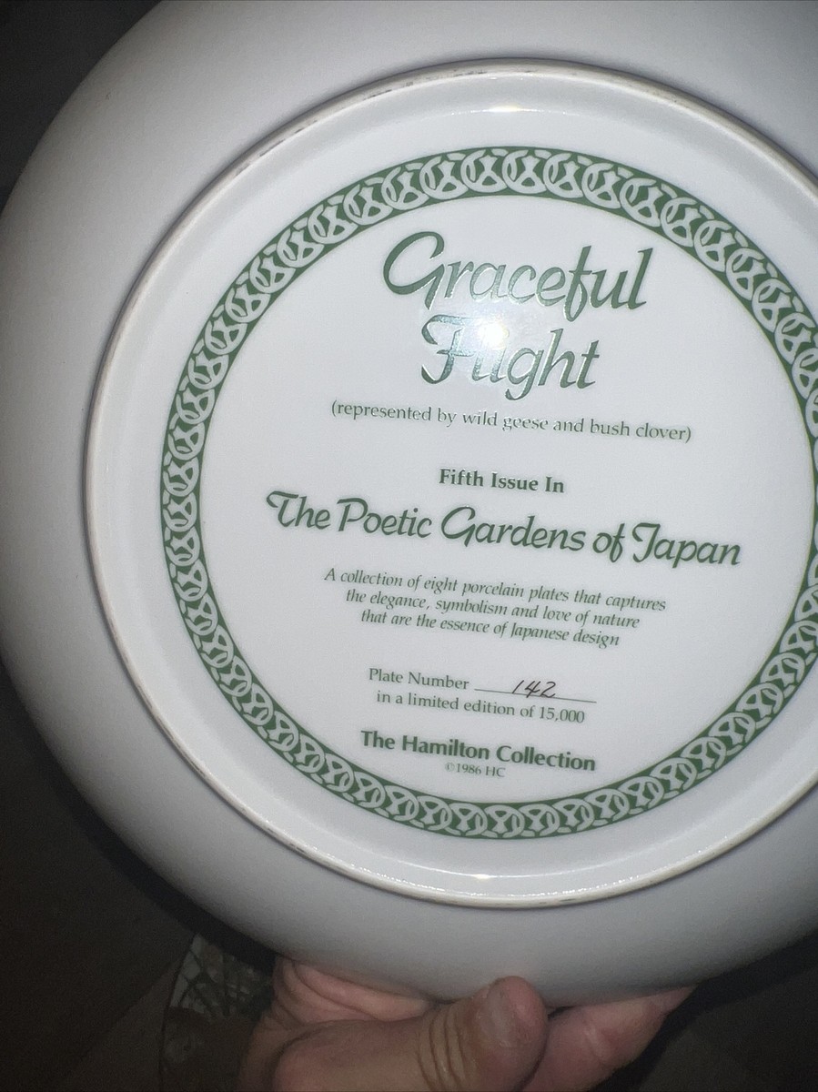 Franklin Porcelain 田園の鳥たち　プレート8枚 絵皿 Franklin Nobato The Poetic Garden Of Japan Birds 7 Plates