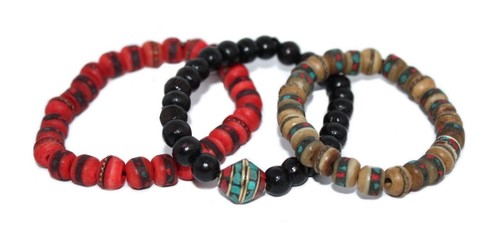 Tibetan prayer beads healing bracelet Adjustable wrist mala yoga bracelet E2 - Picture 2 of 2