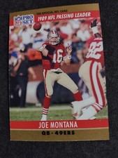 1990 Pro Set JOE MONTANA #8 Passing Leader San Francisco 49ers Football Card