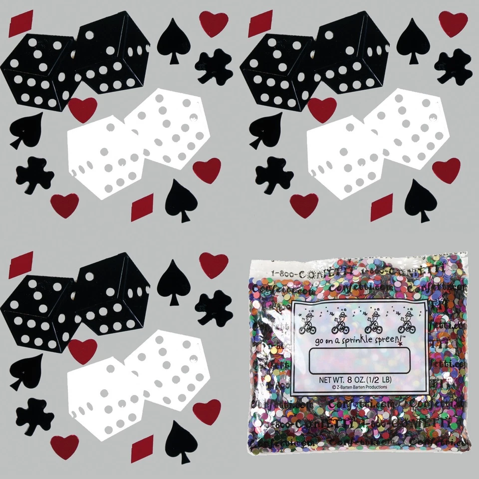 Confeti Multiforma - Ases de Fiesta - 2 Piezas o 1/2 lb - ENVÍO GRATUITO (9133) Foto 3 de 4