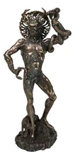 Ebros Gift Celtic God CernunnosHolding Torc and Snake Resin Figurine 10.25"H