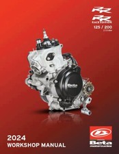 2024 BETA 125 RR 2T - MANUALE OFFICINA RIPARAZIONE MOTORE - LINGUA INGLESE