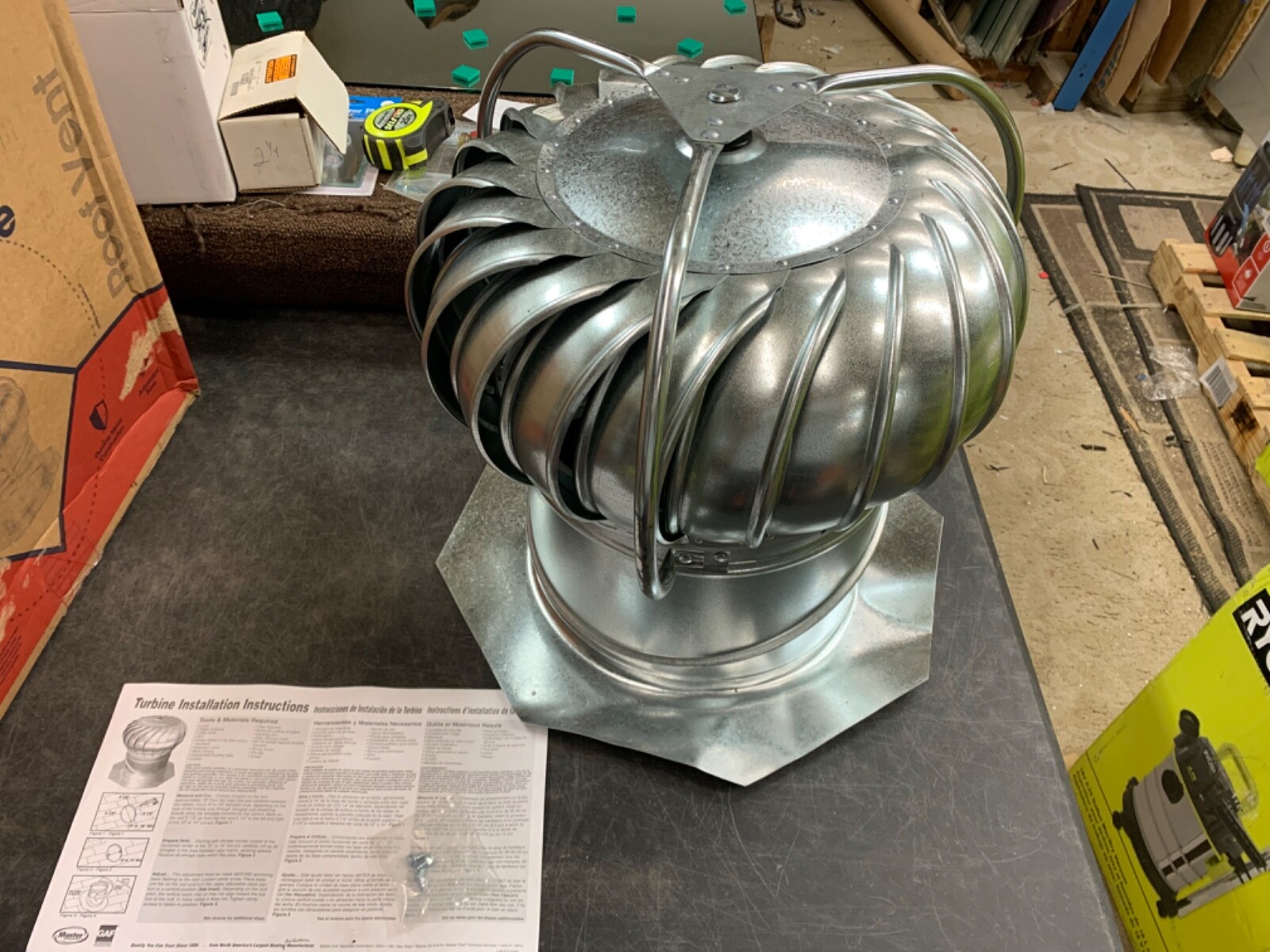 Master Flow 12 in. Mill Galvanized Externally Braced Dual-Bearing Wind  Turbine | eBay