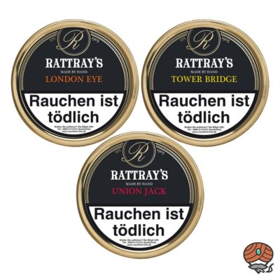 Rattray´s Pfeifentabak PROBIERSET London Eye, Tower Bridge, Union Jack, 3x 50g
