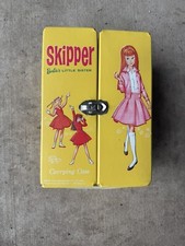 Vintage 1964 Mattel Skipper Barbie Little Sister Yellow Doll Carrying Case Trunk