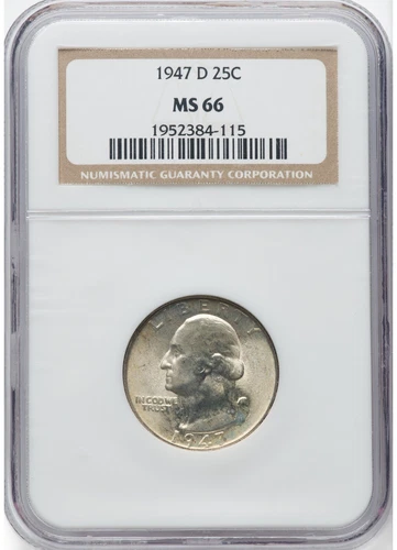1947-D Washington Quarter NGC MS66