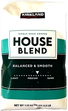 Kirkland Signature Whole Bean Coffee House Blend Medium Roast 40 Oz EXP 06/2026