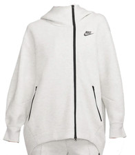 Nike Women's Tech Fleece Oversized Full-Zip Cape Hoodie Light Grey FB8243-013 h