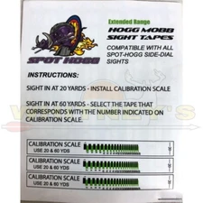 Spot Hogg Extended Range Hogg Mobb Bow Sight Tapes - Green - STLG