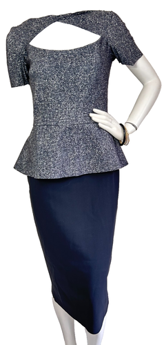 NWT Chiara Boni Donegal Dress Tabitha Print Pelum Midi Black Size Medium 8 44 - Picture 3 of 13