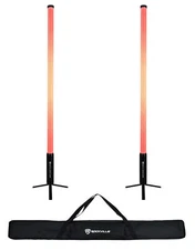 Rockville 2x ROCK SABER 23 Hour Battery DJ/Stage Tube Lights/Wireless DMX+Bag