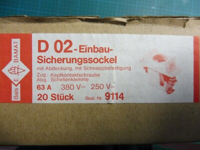 40 x Bals E Bamat Einbausicherungssockel 9114; 63A 