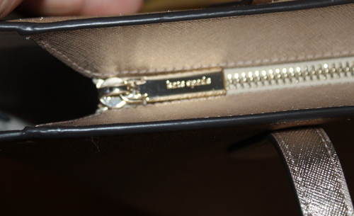 Kate Spade Glimmer Top Zip Tote Shoulder Bag Glitter (Rose Gold) Brand New KE462 - Picture 9 of 12