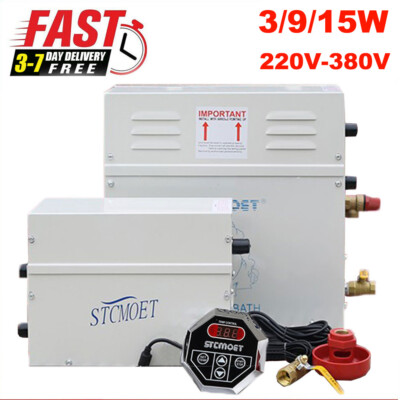 #ad Luxury Home Steam Shower Generator 3KW 15KW Steam Shower Kit Bath Spa Generator $239.98