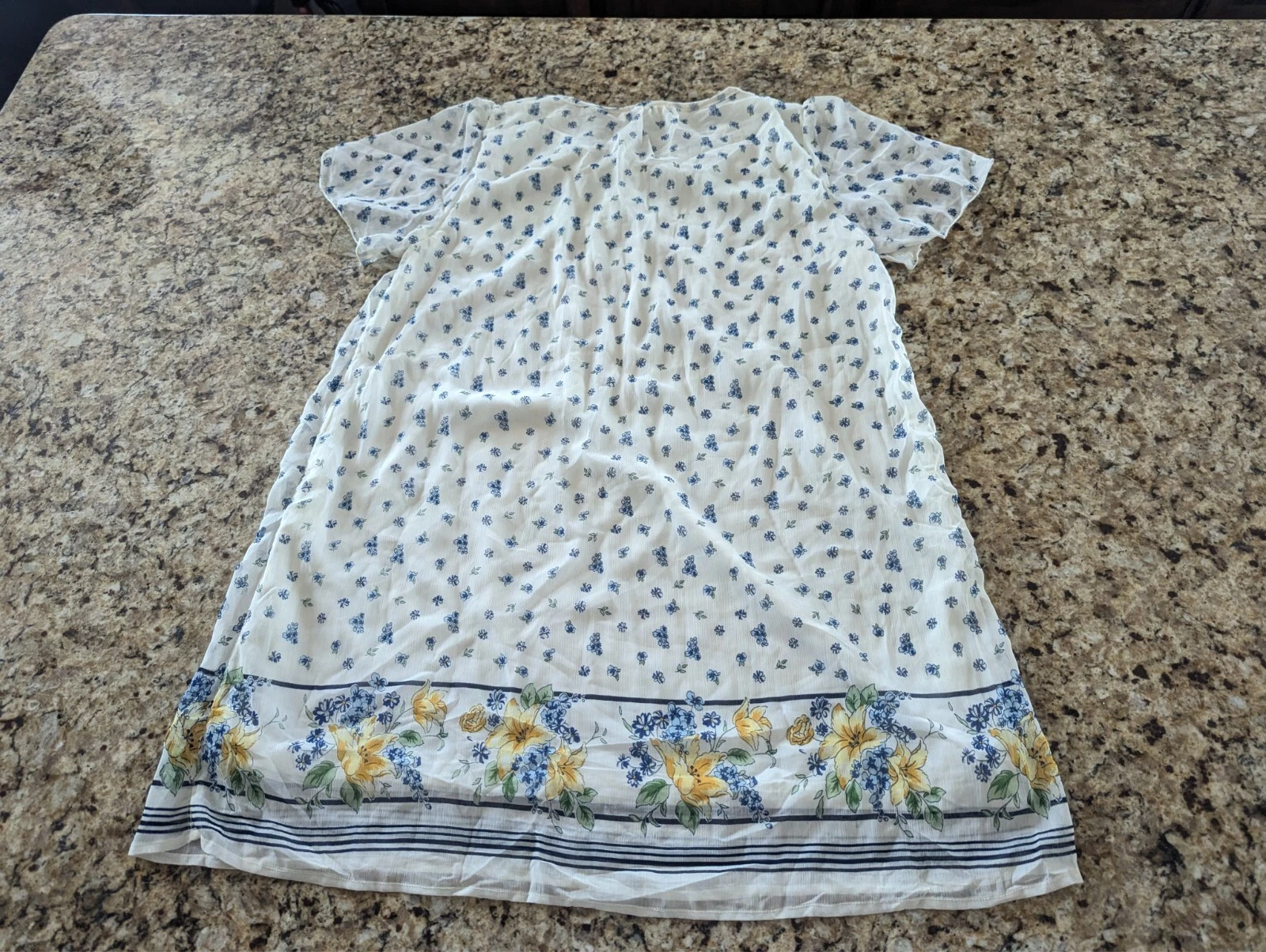 OFF WHITE Abito donna Tiny Creek floreale bianco sporco taglia L