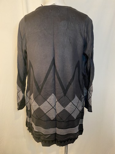 NWT Joseph A. Women’s Grey Diamond Cardigan Charcoal Heather Size Medium - Picture 4 of 9