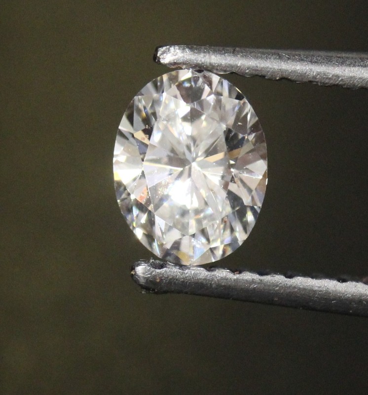 GIA loose certified .57ct VS2 D Oval fancy cut natural diamond vintage estate