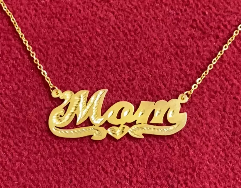 personalized mom name necklace gold overlay a1 eBay