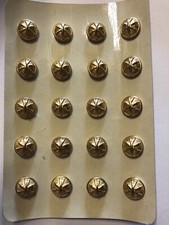 20 Boutons militaires Français Tenues Sous Officiers Artillerie Or 15 Mm