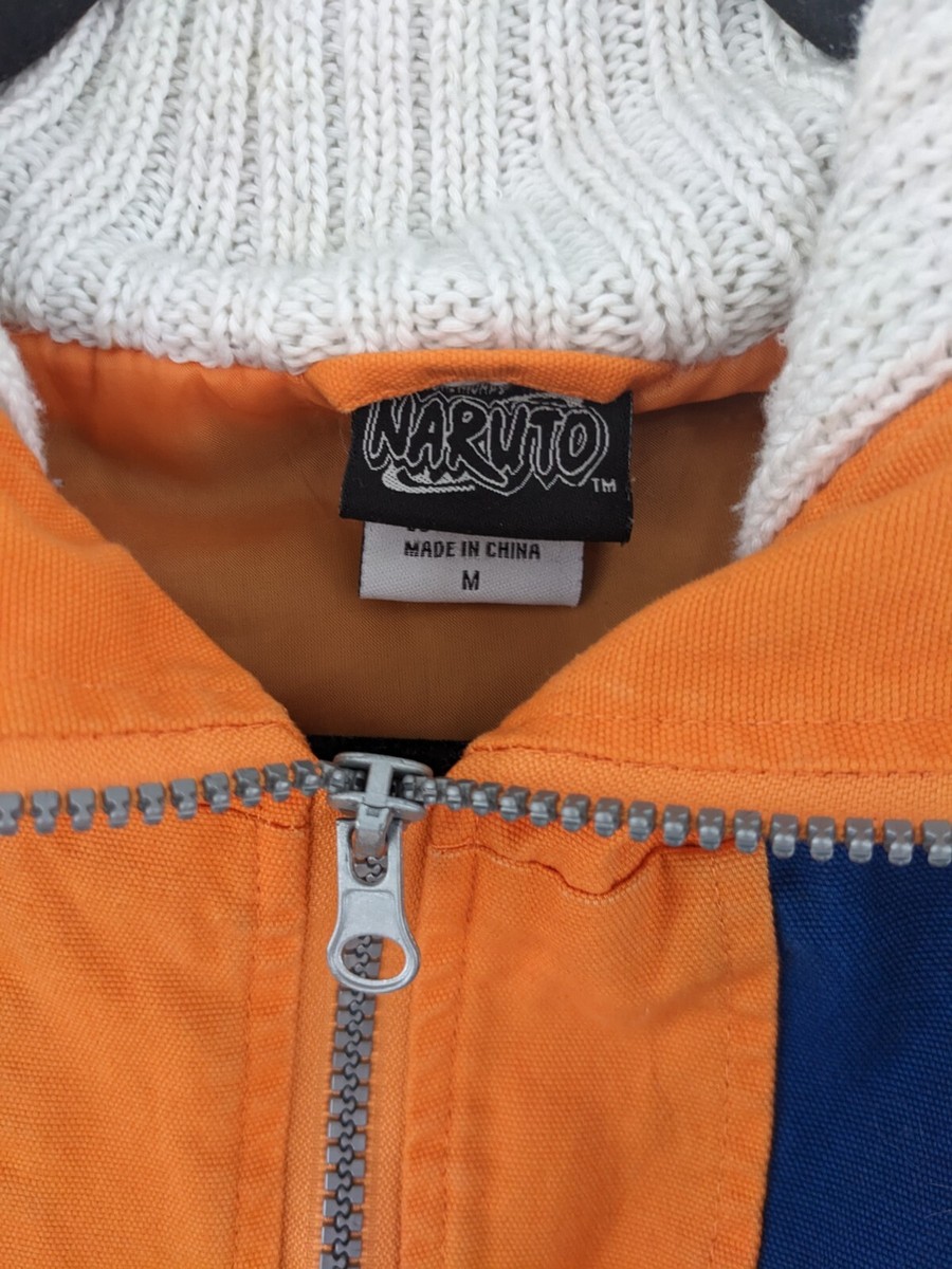 VTG RARE Naruto Viz Media 2002 Full Zip Jacket Orange Blue