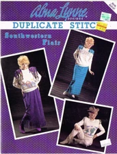 Alma Lynn Southwestern Flair Sweaters Duplicate Stitch Pattern Leaflet 1991 VTG