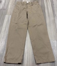 Lands' End Boys Khaki Chino Pants Size 8 Husky Tan Straight Leg School Uniform