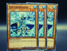 Yugioh Playset 3x Eissturmkrieger HAC1 DE030/ Common/ Near Mint/ Deutsch