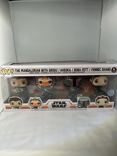 Star Wars - The Mandalorian w/Grogu/Ahsoka/Boba Fett/Fennec - 4-pack-FUNKO POP!