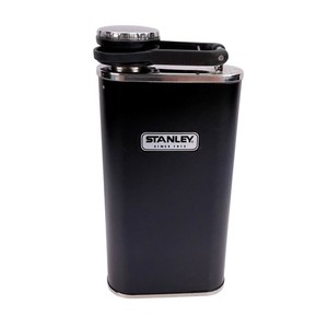 Stanley Classic Easy Fill Wide Mouth 8oz Stainless Steel Black Flask / BPA-Free