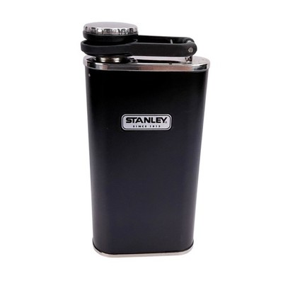 Stanley Classic Easy Fill Wide Mouth 8oz Stainless Steel Black Flask / BPA-Free 
