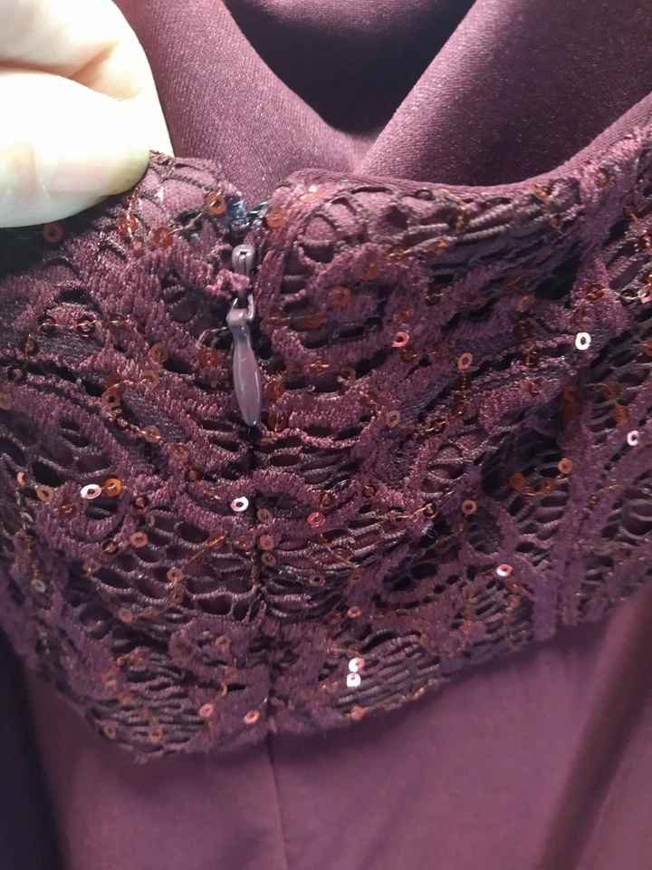 Vestido R&M Richards Formal Cintura Imperio Para Mujer Talla Grande 22W Maxi Boda Foto 4 de 4