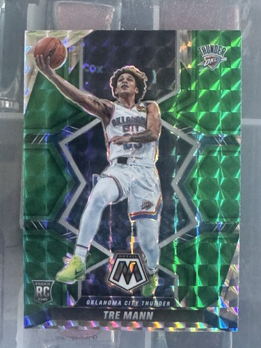 2021-22 Panini Mosaic - Rookies Tre Mann #212 Green Mosaic Prizm (RC)