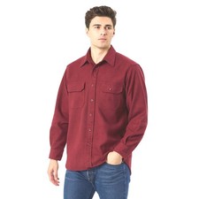 Woolrich Men's Size Large Flannel Shirt Vintage Chamois Heavy Brushed Cotton