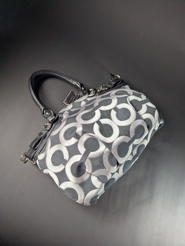Coach Y2K Madison Sophia Satchel Black Grey Op Art H… - Gem