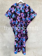 Handmade Indian Cotton Kaftan Tunic, Hippie Bohemian Style