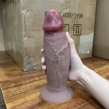 Liquid Silicone Realistic Huge Dildo Cock Thick Dong Suction Cup Women Sex Toys