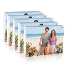 5 Pack 5x7 Acrylic Magnetic Picture Frame, 20 mm 5X7 in 5pack Clear Rectangle