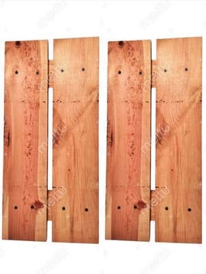 2 Pcs  Wooden Decorative Outside Board & Exterior Shutter