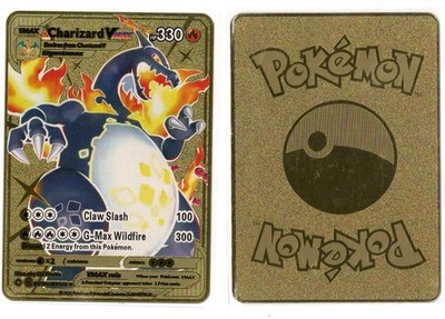 Charizard Vmax Gold Metal Card SV107/SV122 - 2020 - Pokemon