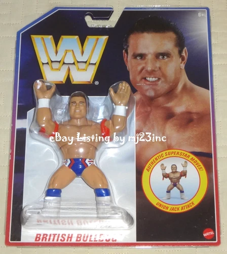 MATTEL WWE RETRO BRITISH BULLDOG WRESTLING FIGURE DAVEYBOY SMITH WWF HOF HASBRO