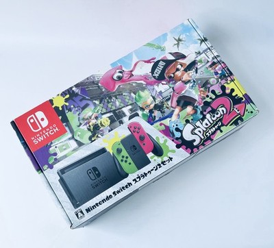 Nintendo Switch Splatoon 2 Edition Console Neon Pink & Green Joy